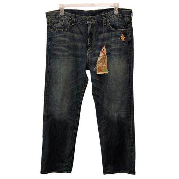 New Lucky Brand Mens 40 x 31 Mid Rise Classic Fit Vintage Straight Denim Jeans - Picture 1 of 11